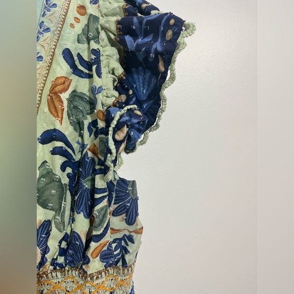 FARM Rio Ocean Tapestry Green Maxi Dress - Picture 9 of 13